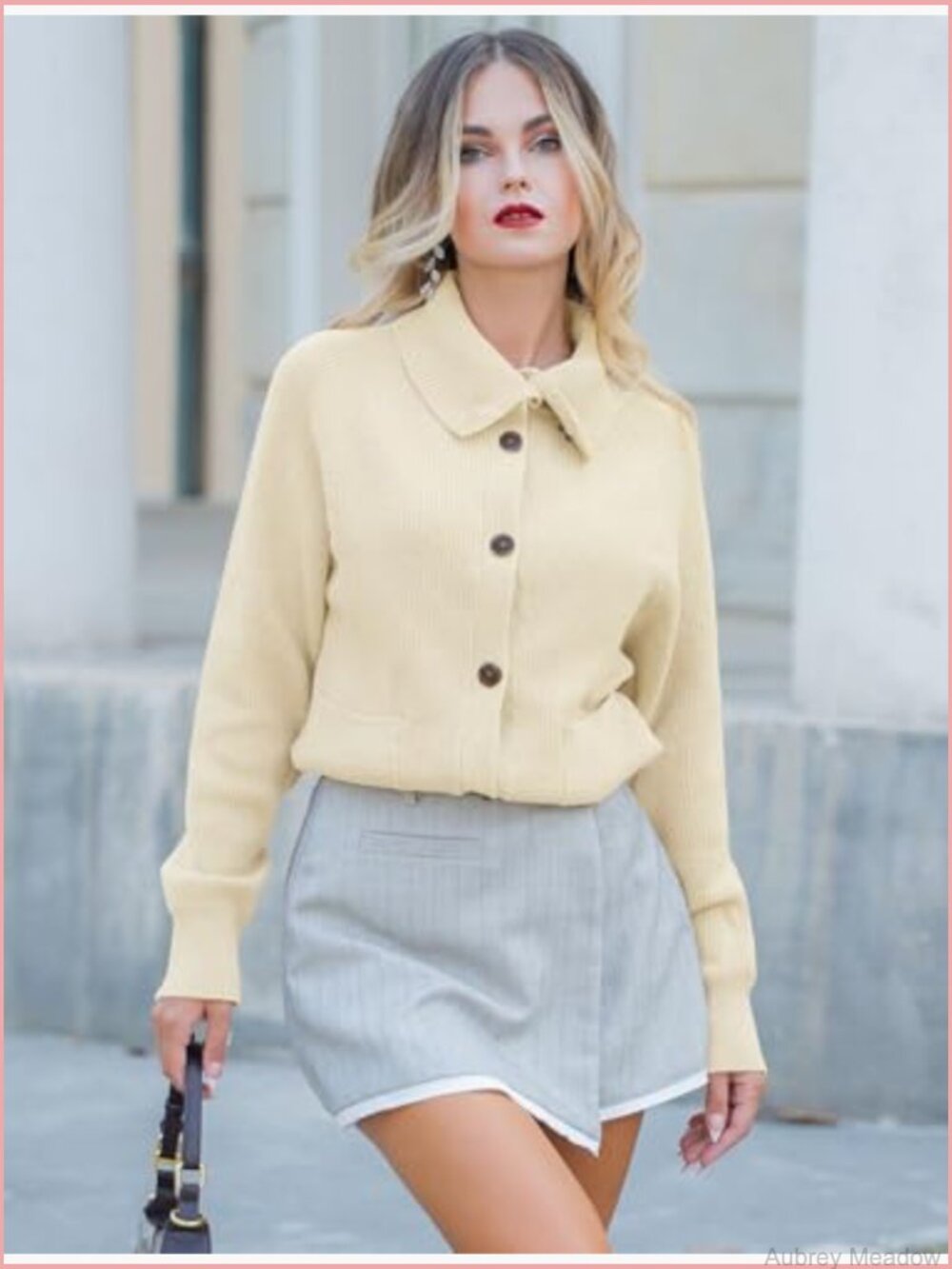 Chunky Mock Neck Cardigan Sweater Long Sleeve Button Down Fall Winter Knit Coat - Picture 4 of 7